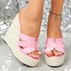 Fashion Sexy 14cm High Heel Woven Platform Sandals Women Party Shoes Model Drag Shoes Waterproof Sole