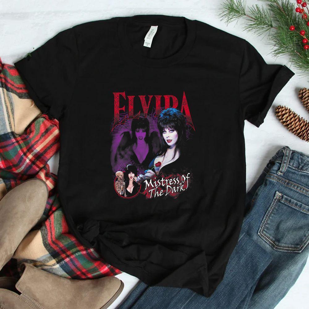New Elvira Mistress Of The Dark Purple And Red T-Shirt, Unisex T-Shirt