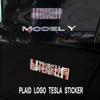 Model3 автомобильные наклейки с логотипом в клетку ModelY Tail Tag Grid Decal Auto Metal Letter Decoration для Tesla Model 3 SXY 2023