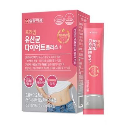 Ilyang Pharmaceutical - Prime Lactobacillus Diet Plus 3 г x 30 пакетиков, 90 г, 1 единица, корейская здоровая пища
