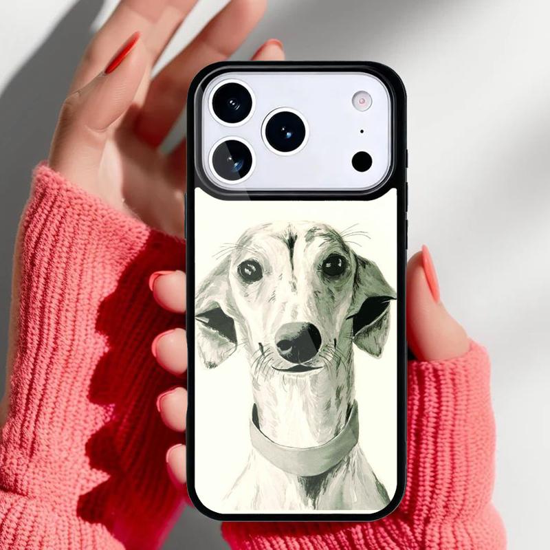 Чехол для телефона с борзой для iPhone 17 16 15 14 13 Pro Max Задняя крышка для 12 11 Pro Coque