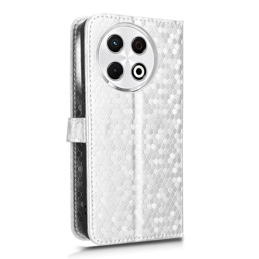 For TECNO Spark 30 Pro 4G Wallet Case Dot Pattern Imprint PU Leather Phone Cover