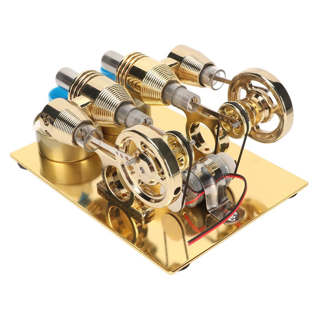 Hot Stirling Engine Golden Color Easy Assembly Stainless Steel Stirling Engine Model for Teachin