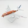 20 см Модель самолета A380 Мультяшная Авиакомпания Морская Черепаха Сплав Металл Литье под давлением Самолеты с шасси Сувенир Самолет Игрушка