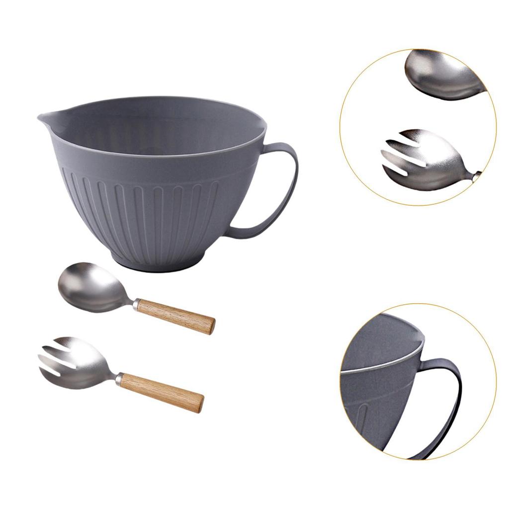 Миска для смешивания Миска для теста с поверхностью для выливания Защитная крышка Салатница Сервировочная миска