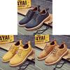Casual Leather Shoes For Men With Durable Rubber Sole For Spring Autumn Wear