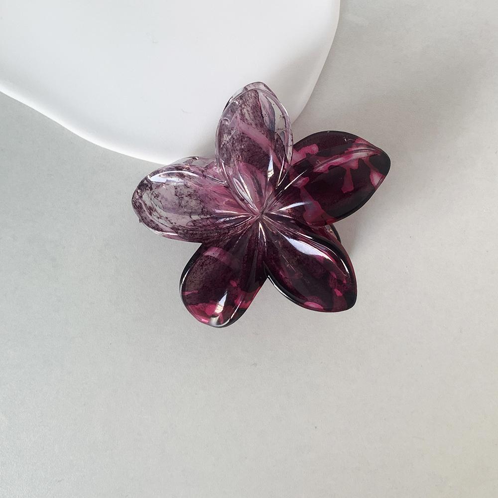 1pcs Statement Elegant Floral Clip Set - Large solid plastic flower clip perfect for styling and hair care