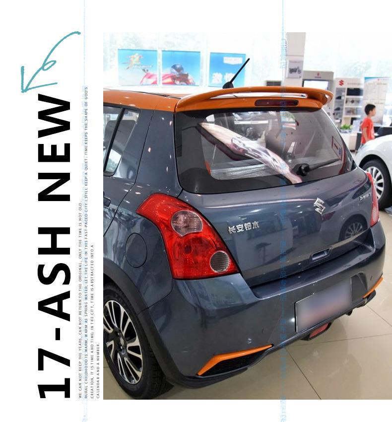 Задний спойлер для Suzuki Swift 06-16: АБС-пластик, Без сверления, Аэродинамический дизайн, Окрашенный.
