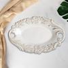 Vintage Relief Palace Style Tableware Ceramic Dinner Plate Ceramic Plate Vintage Style Decoration European Dessert Shallow Dish