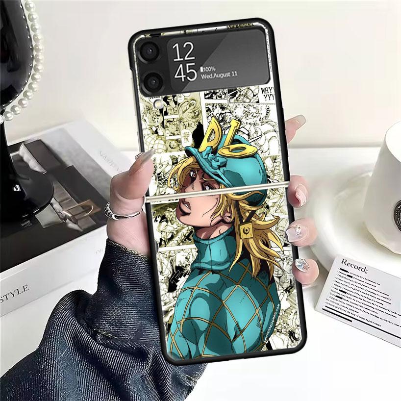Чехлы JoJo Adventure Dio Diego Brando для Samsung Galaxy Z Flip 4 5 6 7 3 Z Flip7 Flip6 Flip4 Flip5 Flip3 5G Жесткие Ударопрочные Забавные