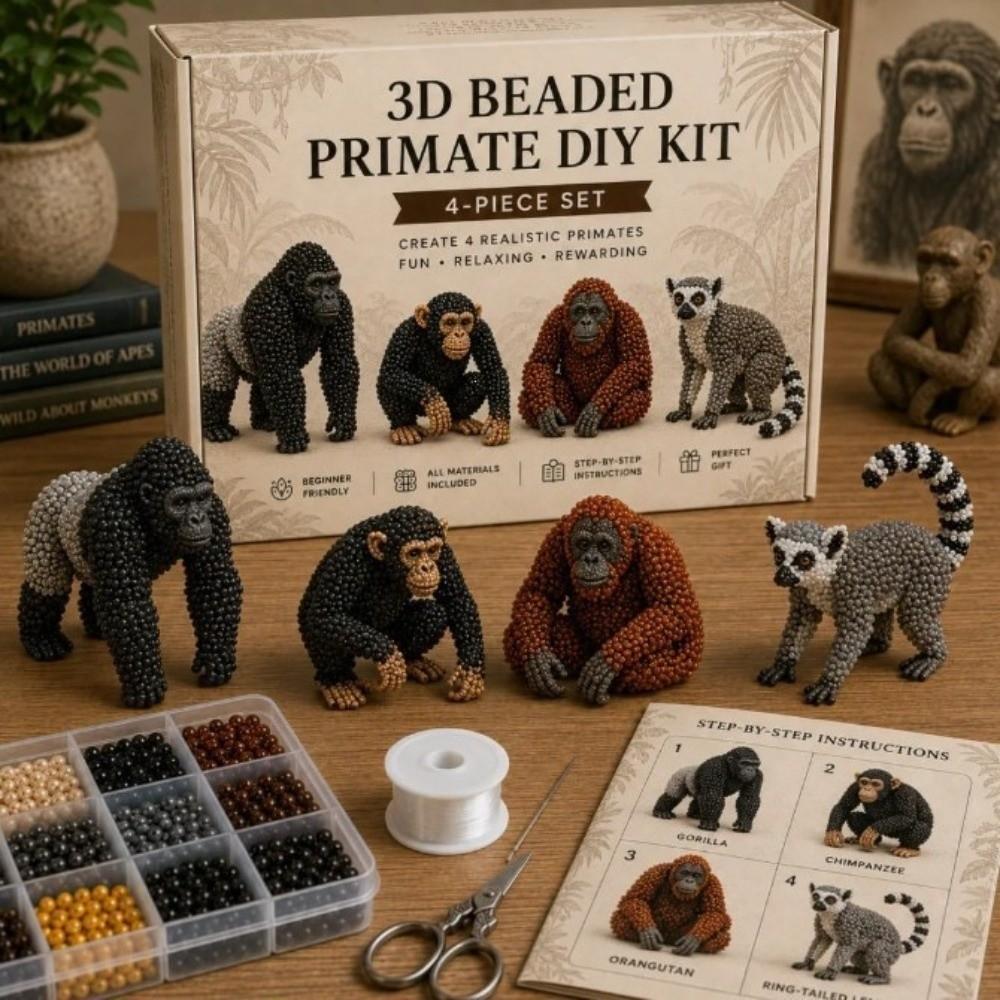 Beginner Friendly 3D Beaded Animal DIY Kit Animal Shape Handmade Craft Kit Home Decoration