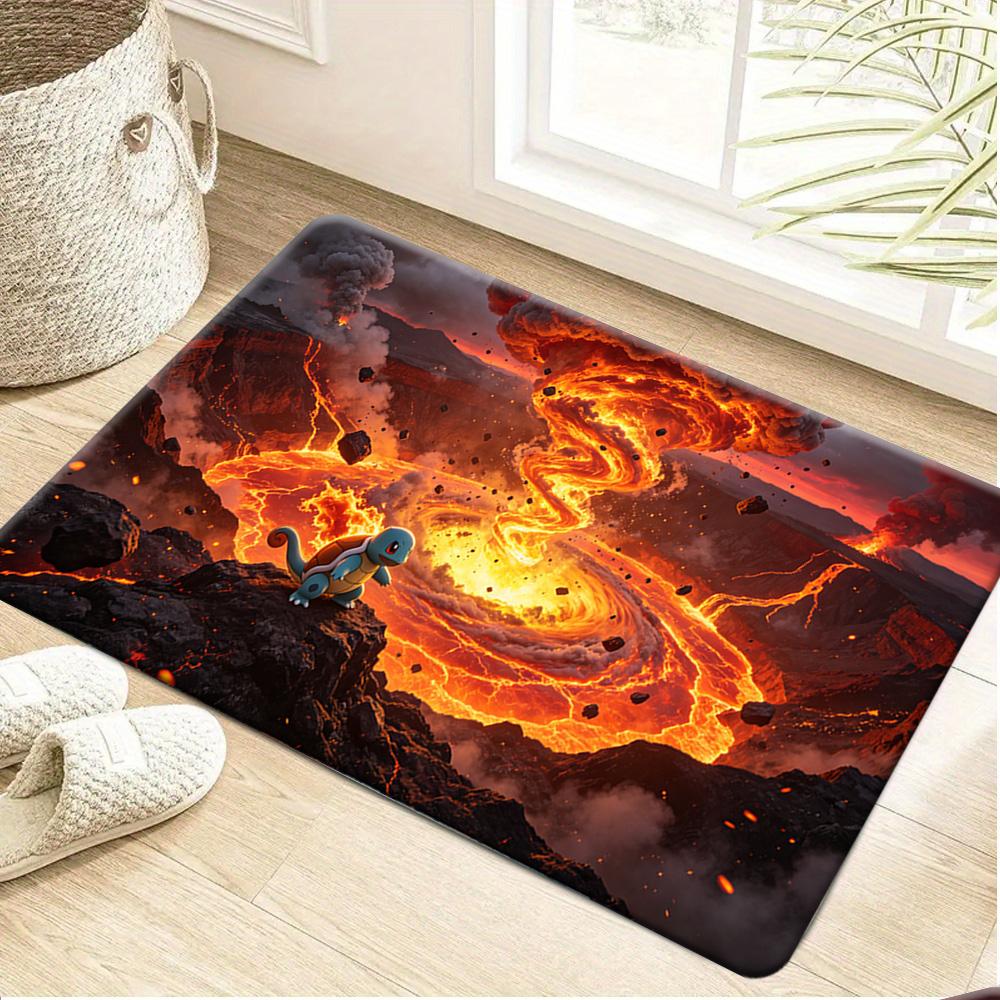 Pokemon Gyarados Ocean Splash Print Non-slip Doormat Soft Floor Mat for Home Decor