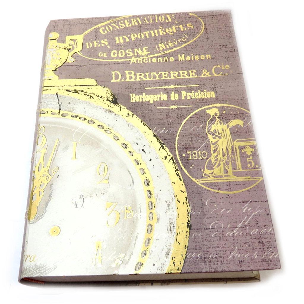 Les Trésors De Lily [L7288] - Trio of 'Vintage Times' Taupe Gold Storage Boxes