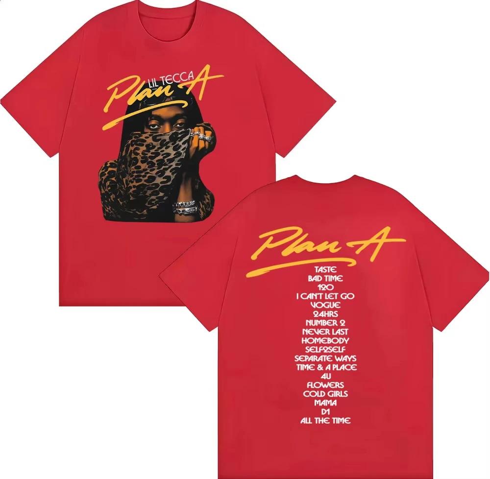 Lil Tecca Plan A Album Tour Graphic T Shirt Unisexs Womens Clothing Fashion Trend Cool Tshirts Casual Cozy Oversized TShirt Tops