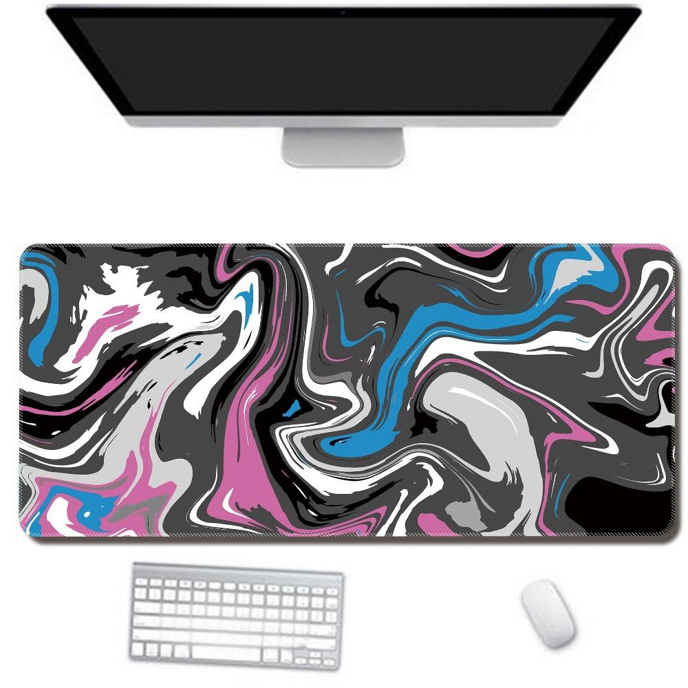 1 шт. Игровой коврик для мыши Большой коврик для клавиатуры 31,5 X 11,8 дюйма Топографический коврик для мыши Черно-белый коврик для мыши для клавиатуры