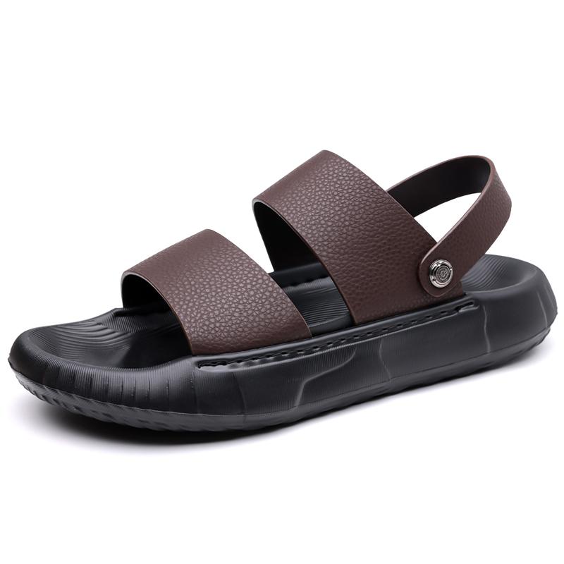 Fashion Minimalism Summer Men Soft High Quality Leisure Sandals Men's Outdoor Ventilation Lightweigh Non-slip Genuine Leather Sandals