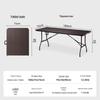 Portable Rattan-Look Outdoor Folding Table