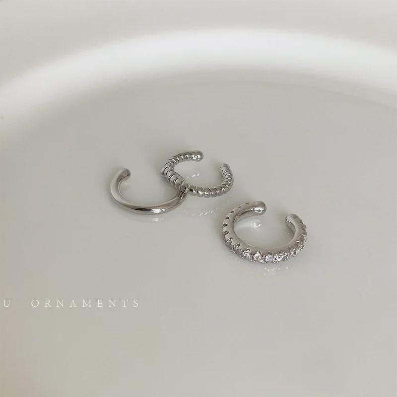 Асимметричные клипсы-каффы для женщин: Шикарный, элегантный дизайн в корейском стиле