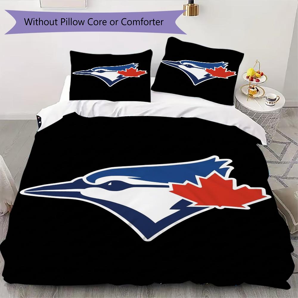 Toronto Blue Jays Pattern Bedding uilt Set uilt Cover Pillowcase Home Decoration Birthday Gift (1*duvet cover + 2*pillowcase without core)