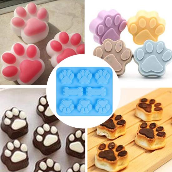 Форма для десерта, термостойкая пищевая форма, не содержит бисфенола А, антипригарное покрытие в форме собачьей лапы, форма для торта, шоколада, кухонные принадлежности