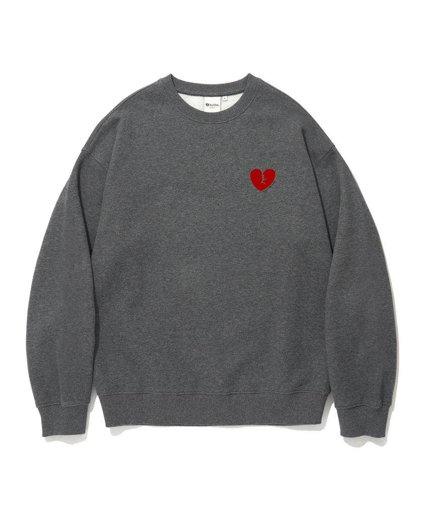 KULTE K Heart Logo Crewneck_C.M.Grey