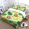 Monkeys, bananas, coconuts, leaves. Bedding sets Duvet cover sets Duvet covers Pillowcases(1 * Duvet Cover 2 * Pillowcases without duvet insert)