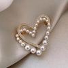 Heart Pearl Classic Brooch Pins Clothing Dress T-Shirt Heart Scarf Brooches