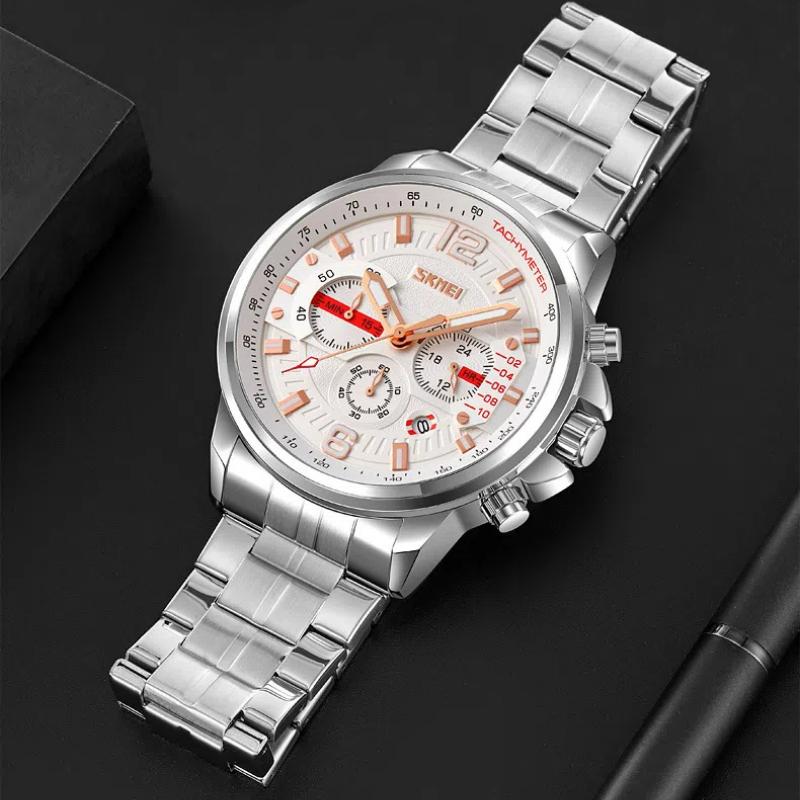 Skmei Новые часы для мужчин, лучшие роскошные брендовые кварцевые мужские часы, спортивные водонепроницаемые наручные часы с хронографом и датой