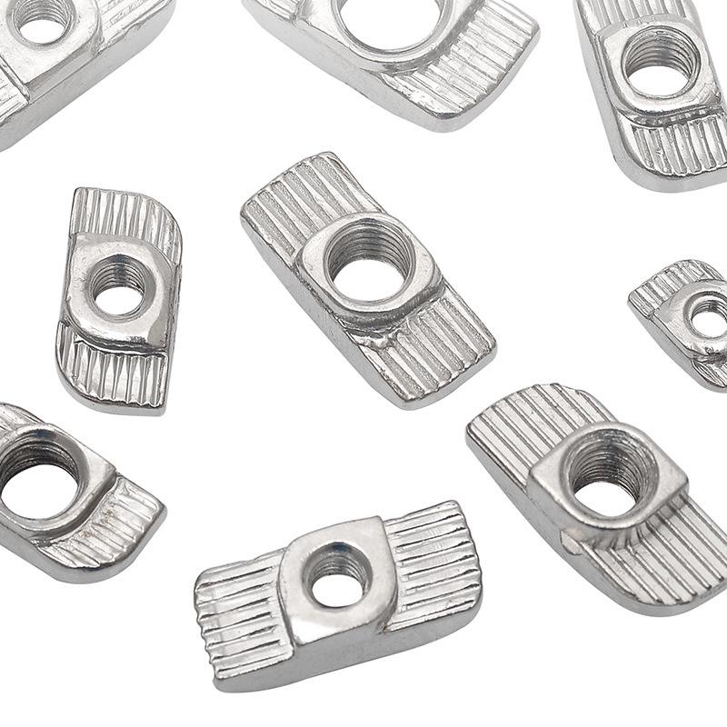 Железная никелированная европейская лодочная Т-образная гайка для алюминиевого профиля, M5/M6/M8
