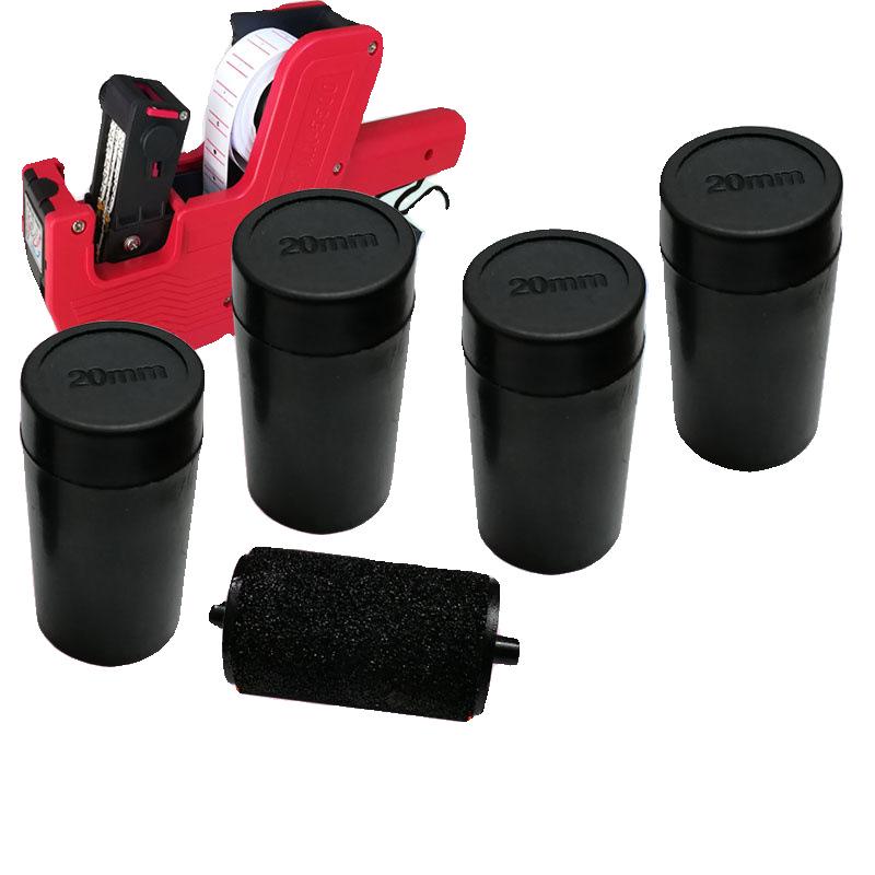 Single-Row Price Marker Kit: Ink Gun, 5500 Labels, Ink Roller, and Accessories.