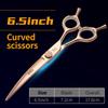Набор ножниц для груминга домашних собак Fenice из стали JP440C 6,5/6,75/7/7,25/7,5 дюйма Прямые Изогнутые Филировочные ножницы для собак