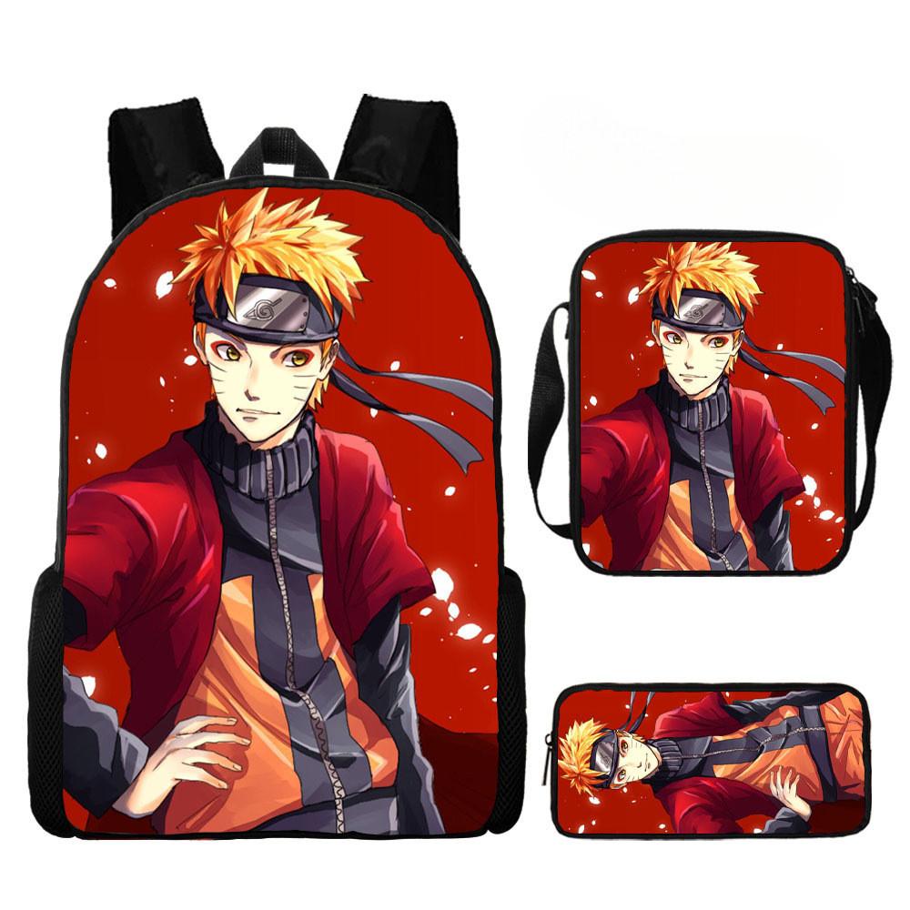 Детский рюкзак Наруто из легкого прочного материала для школы и путешествий