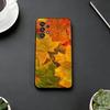 Красочный чехол для телефона с L-листьями для Samsung S25, S24, S21, S22, S23, S30, Ultra, S20, Plus, Fe, Lite, Note, 10, Черная крышка