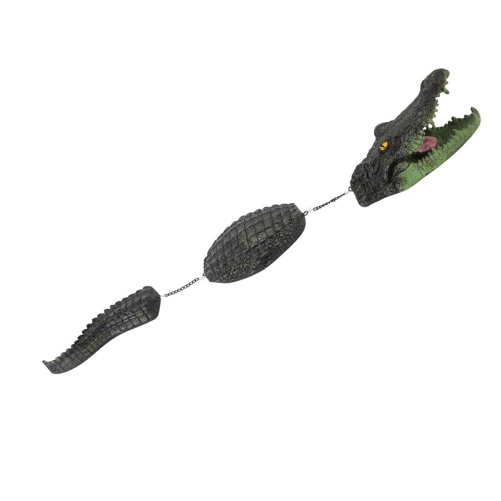 3 Segment Floating Alligator Decoy Floating Artificial Alligator Pool Statue for Pond Outdoor Yard Decoration