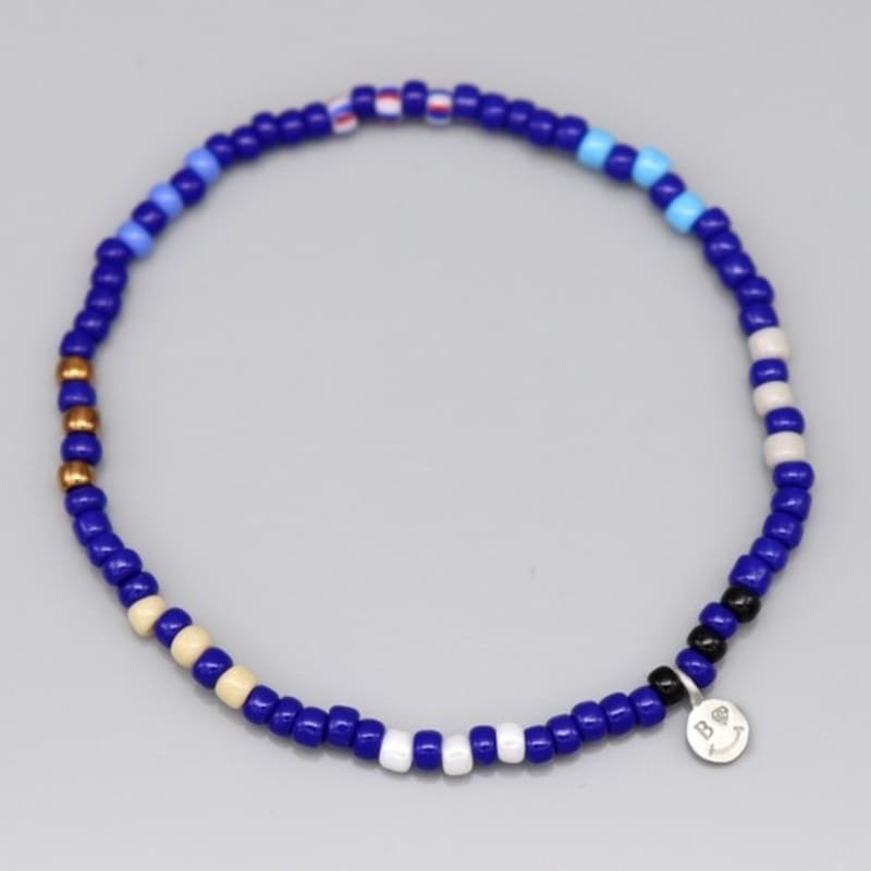 BONBEAU Многослойный браслет с сочетанием однотонных и узорчатых цветов Браслет с мини-шармом 'Улыбка' с сочетанием цветов