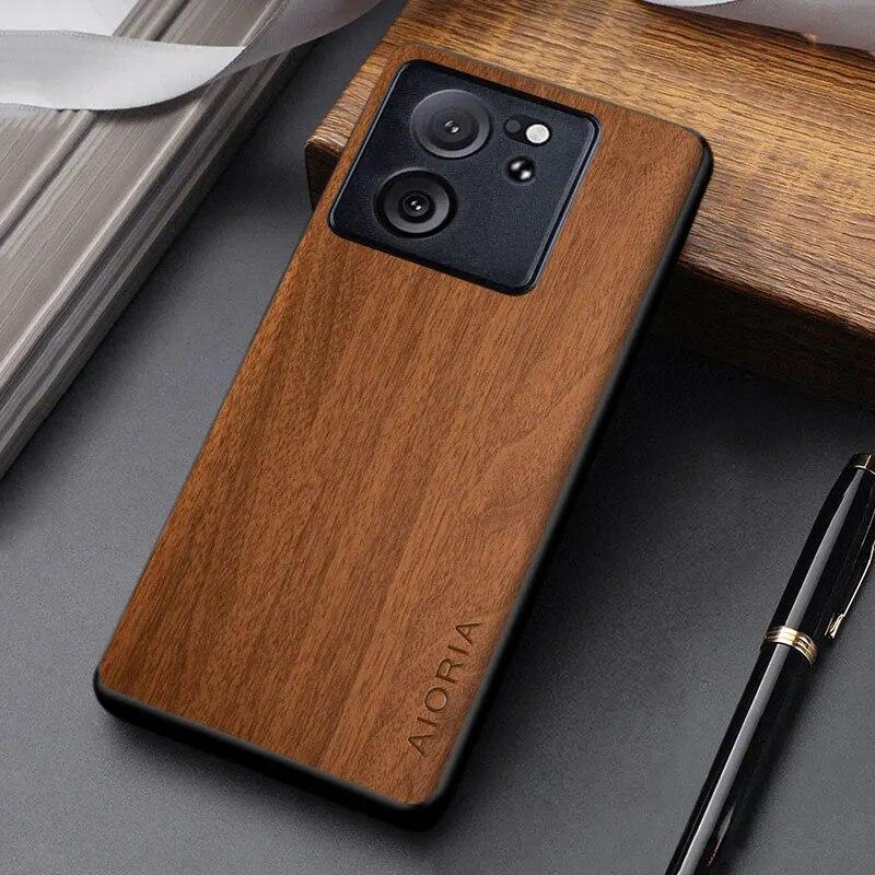 Case For Xiaomi 13T Pro Coque Unique Design Lightweight Wooden Pattern Pu Leather Cover for Xiaomi 13t Case Funda