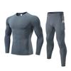 Mens Compression Athletic Set Long Sleeve Top Pants Running Basketball Gym Workout Quick Dry Breathable Sportswear