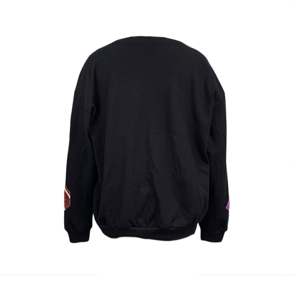 Women's Christmas Sweatshirt Loose Sequin Present Box Crew Neck Long Sleeve Pullover Tops Casual Streetwear