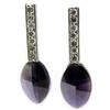 [B0421] - Серебряные серьги «Селестинас» с аметистом