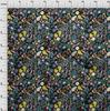 oneOone Cotton Flex Black Fabric Floral Sewing Craft Projects Fabric Prints By Yard 40 Inch