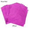 100pcs 10x10cm Aluminum Foil Candy Chocolate Biscuits Tin Wrapping Paper DIY Metal Embossing Gift Craft Paper Packaging Paper