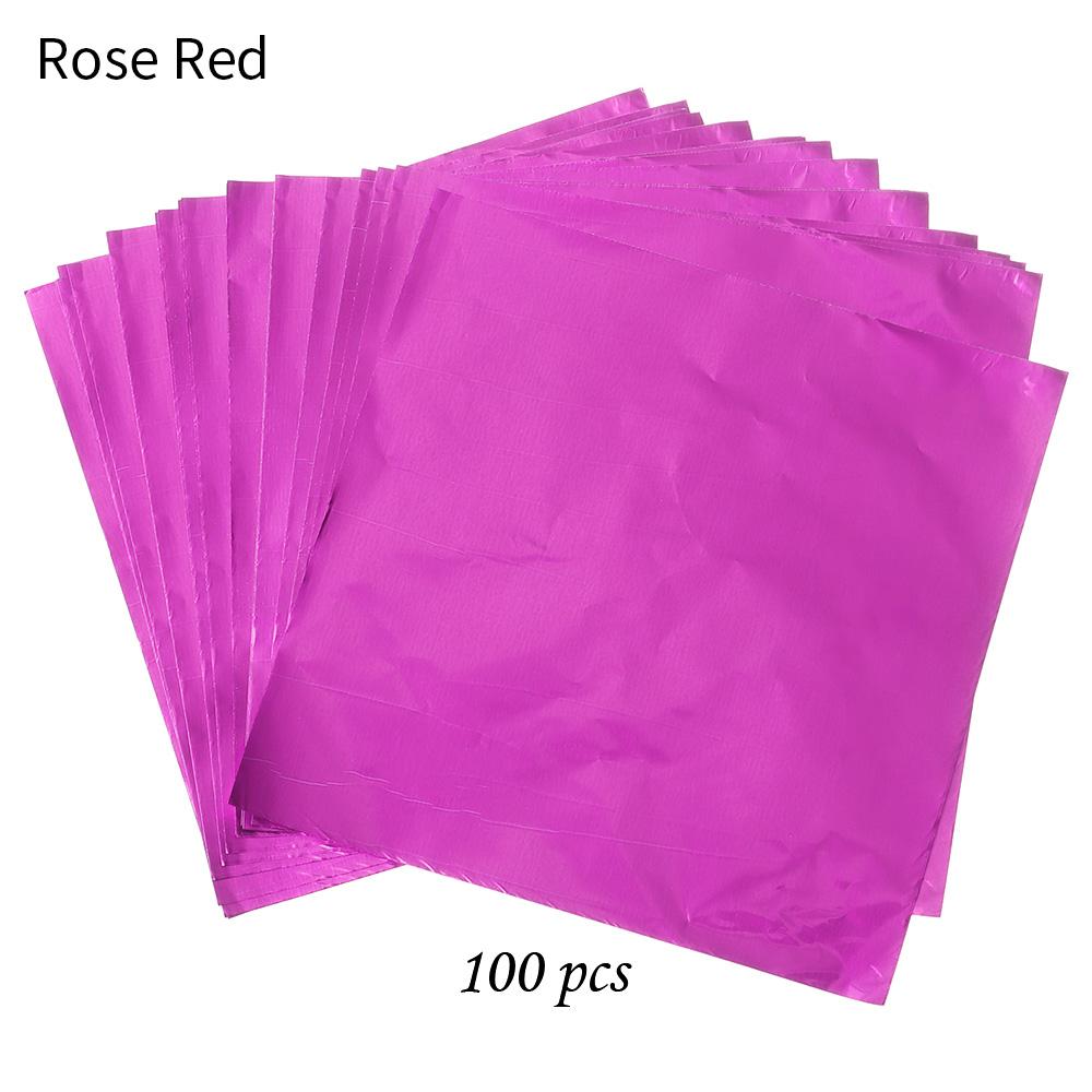 100pcs 10x10cm Aluminum Foil Candy Chocolate Biscuits Tin Wrapping Paper DIY Metal Embossing Gift Craft Paper Packaging Paper