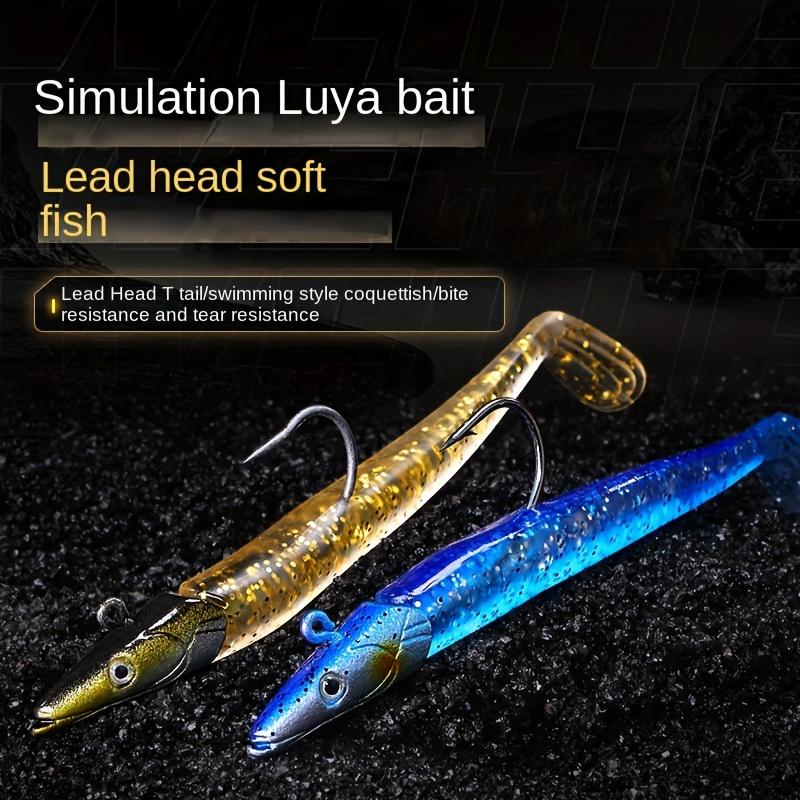 Мягкая приманка Светящаяся Crazy Fish Песчаный угорь Воблерная приманка с джиг-головкой Крючок Силиконовый Морской окунь Щука Кана Рокфишинг Групер Винил Рыбалка 260319