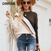 Autumn and Winter Women's Sweater Fashion Striped Colorblocking Knit Sweater Round Neck Pullover Sweater