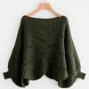 2023 Autumn Women's Loose Long-Sleeve Hollow Flower Pullover Sweater & Fashionable Warm Shawl