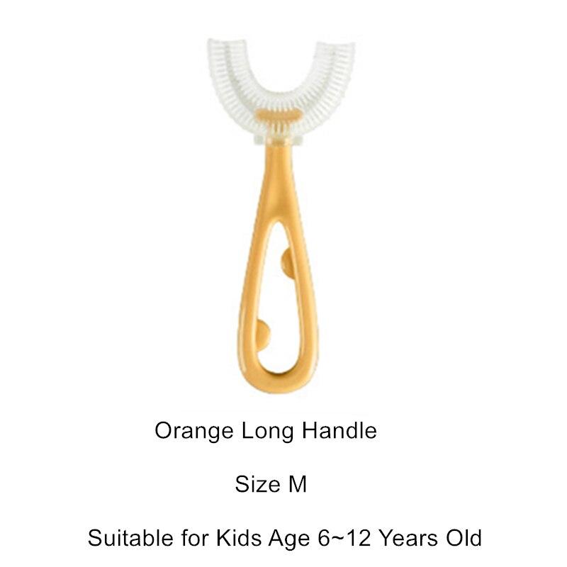 1 шт., детская зубная щетка U-образной формы, детская силиконовая зубная щетка для детей, ручная тренировочная щетка для зубов для малышей, щетка для чистки рта