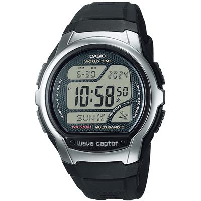 Мужские часы Wave Ceptor WV-58R-1AJF черные радиоуправляемые, водонепроницаемые, стильные мужские часы