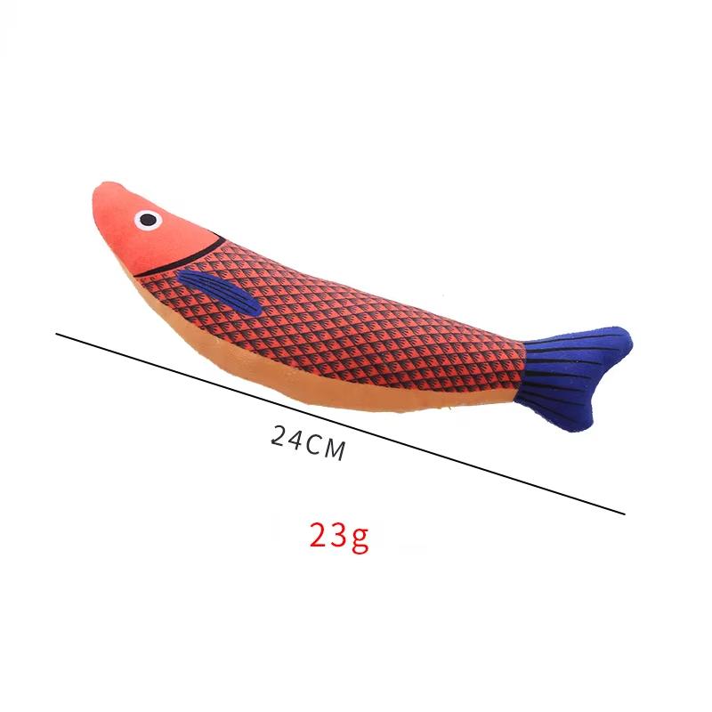 Pet Supplies Toys for Pets Fish Soft Durable Interactive Cat Kicker Toys Fish Shape Catnip Chewing Interactive Movement Toy