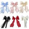 Women Hair Clip Mesh Yarn Ribbon Bowknot Decor Cartoon Hair Pin with Long Tail Sweet Hair Accessories