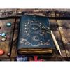 Handmade Leather Journal with Deckle Edge Paper Third Eye Grimoire Journal Antique Blank Spell Wiccan Notebook Horror Special Book
